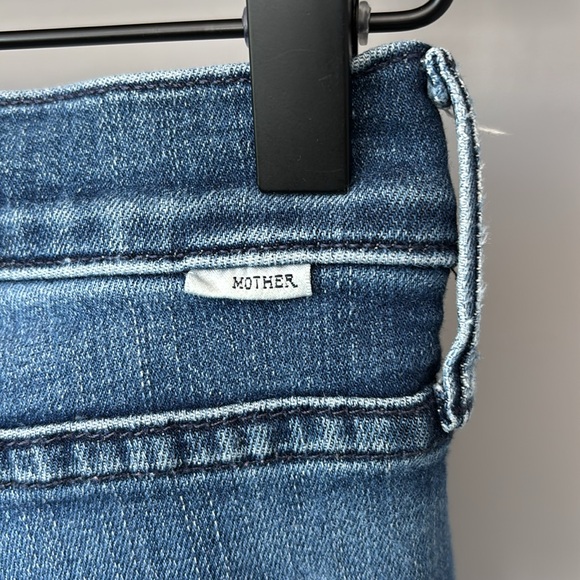 MOTHER Rascal Ankle Snippet Blue Jeans with Raw Hem size 25 - Picture 7 of 16